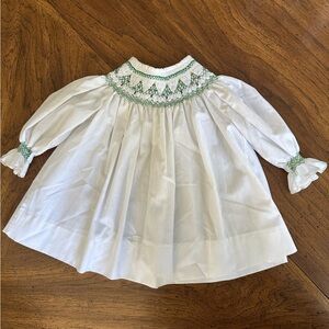 Vintage Handmade Christmas Smocked Dress